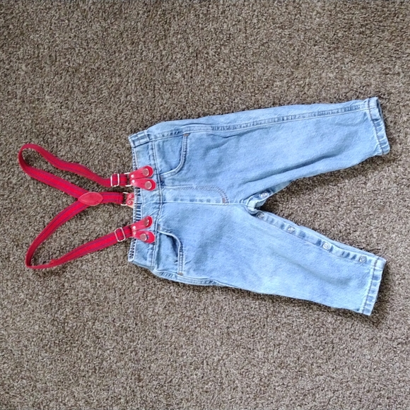 Vintage Little Levi's Jeans With Suspenders - Picture 1 of 16
